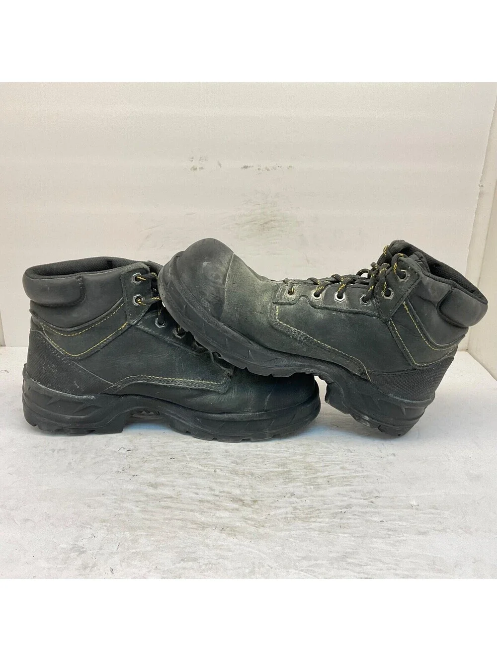DAKOTA Men's 6'' 877 STEEL TOE STEEL PLATE Work Boots Black Size 10M